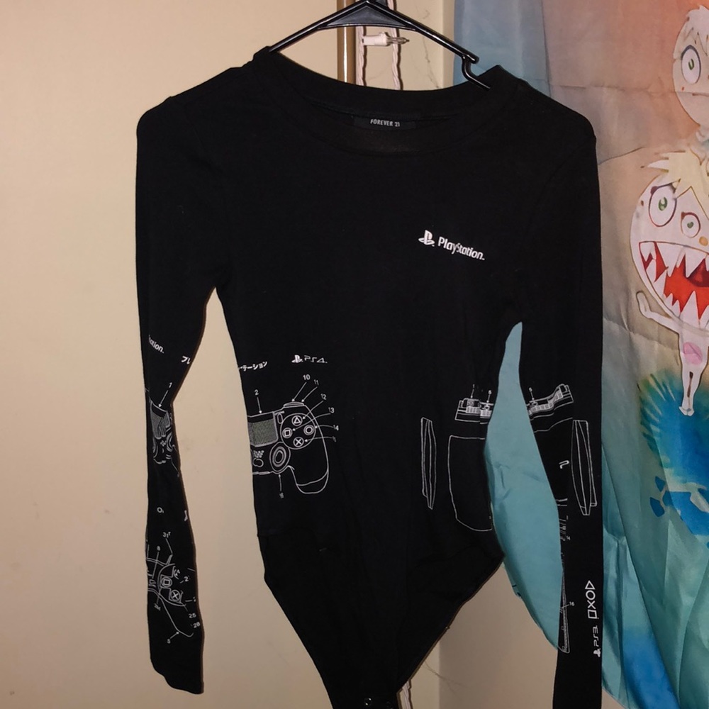 Black PlayStation bodysuit